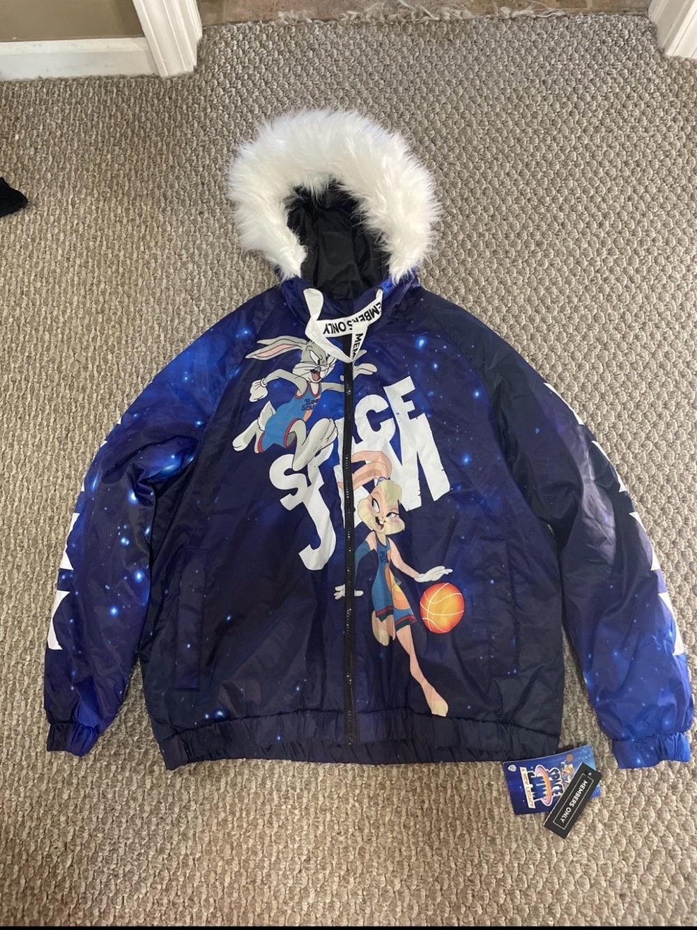 Looney Tunes Members Only Limited Edition Space Jam Jacket with Faux Fur Trim